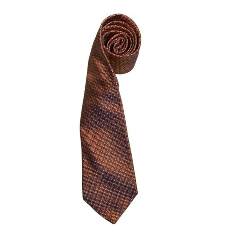 Hartwood Paris Purple Orange Pink Reflective Textured Silk Neck Tie